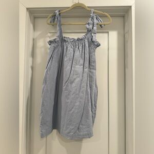 Blue shoulder tie dress